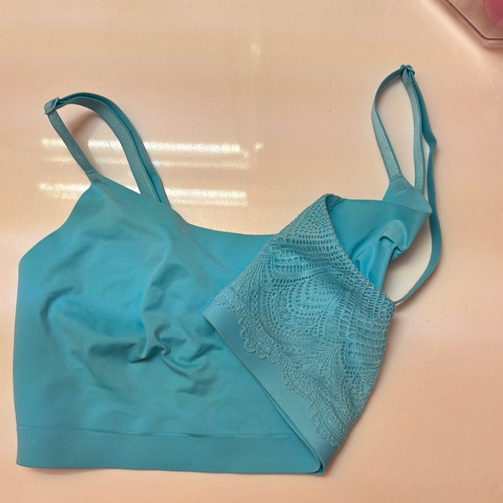 🩵Soma Bralette Luxe Lace Back Aqua Lace Bralette🩵